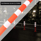 JACKWIN Flexible Traffic Warning Delineator Post with rubber base 86 cm (height can be customized)