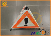 Custom Road Safety Aluminum 90cm Tripod Warning Sign With Reflective Film