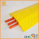 Yellow PVC Body 3 Channel Cable Guard Ramp / Cable Cross / Cable Cord Protector
