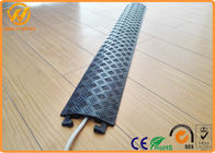 Yellow Floor Cord Protector Cover Ramp 1 Channel PE Rubber Floor Cable Cover For Indoor
