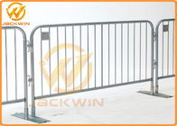 Heavy Duty 2M Flat Foot Galvanized Steel Temporary Barrier Fence For Crowd Control