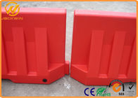 2000*800Mm Plastic Jersey Barrier / Flood Water Filled Barriers Yellow Red White