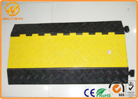 Recycling Rubber Base Yellow Cover 5 Channel Cable Cover Ramp Wire Protection 900*500*50mm