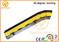 Yellow / Black 2 Channel Rubber Corner Guard Rubber Cable Protection Ramps For Event
