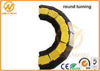 Yellow / Black 2 Channel Rubber Corner Guard Rubber Cable Protection Ramps For Event
