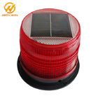Red Amber Flashing Marine Solar Warning Light Magnet Base Waterproof IP68