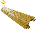 Yellow Single Channel Floor Core Cable Protector Ramp Indoor Usage For Promotion