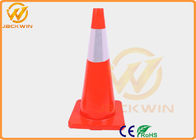 Roadside TPE Traffic Safety Cones With Reflective Sheeting , 45/70/90cm