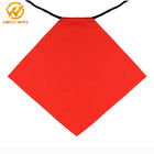 Durable Hi Vis Pvc Safety Orange Warning Flag With Square Shape  For Traffic Security