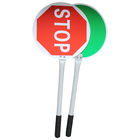 Traffic Control Signs,Traffic Racket Red Stop/Green Warning Sign with Handgrip Length 40cm, Sign Bat 29cm