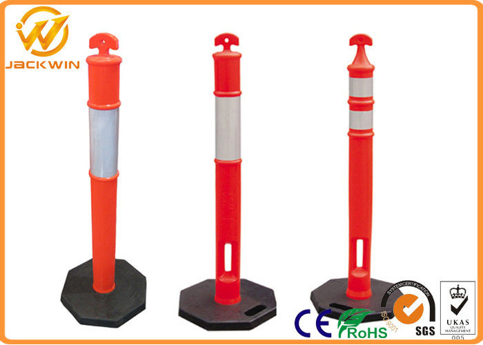 Flexible Reflective Traffic T - TOP Delineator Post for Road Safety Fluorescent Orange