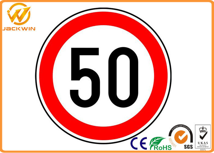 CE Reflective Round Traffic Warning Signs , Water Proof Diamond Road Signs