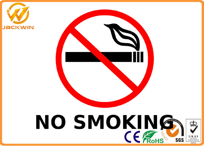 NO SMOKING Safety Signs Made of Plastic / Aluminium Board with Luminous Film