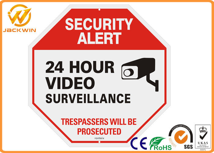 24 Hour Video Surveillance Camera Sign Reflective Aluminum PlateTraffic Sign Board